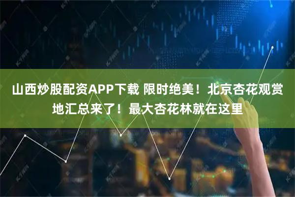 山西炒股配资APP下载 限时绝美！北京杏花观赏地汇总来了！最大杏花林就在这里